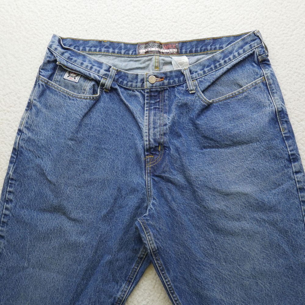 Cinch WRX Jeans Mens 42x36 Flame Resistant FR‎ Blue Denim Workwear HRC-2 - Picture 5 of 15